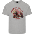 Straight Outta Japan Funny Kids T-Shirt Childrens Sports Grey