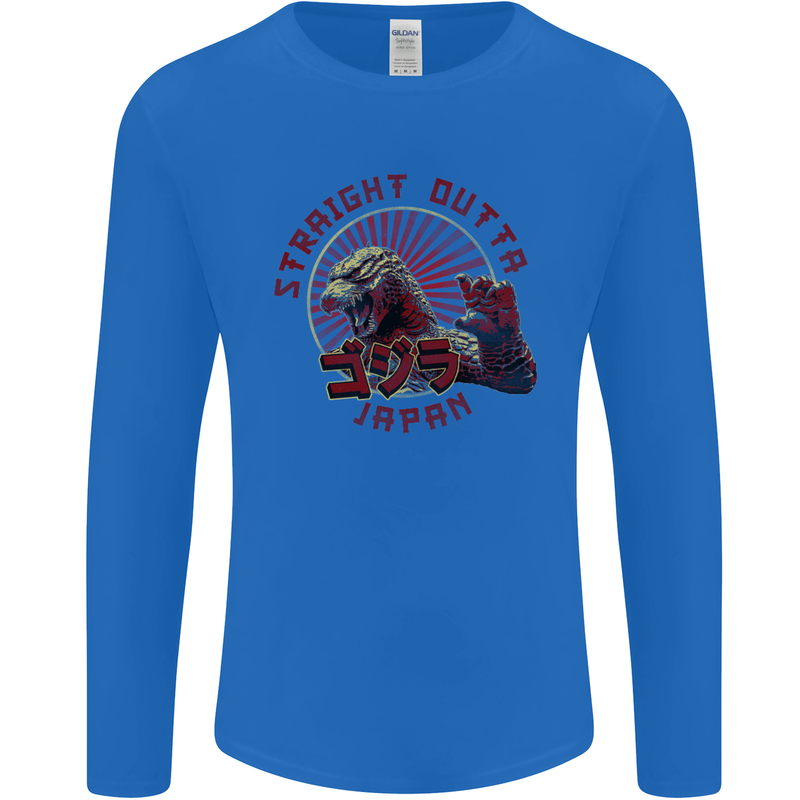 Straight Outta Japan Funny Mens Long Sleeve T-Shirt Royal Blue