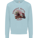 Straight Outta Japan Funny Mens Sweatshirt Jumper Light Blue
