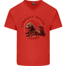 Straight Outta Japan Funny Mens V-Neck Cotton T-Shirt Red