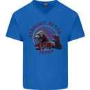 Straight Outta Japan Funny Mens V-Neck Cotton T-Shirt Royal Blue
