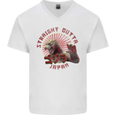 Straight Outta Japan Funny Mens V-Neck Cotton T-Shirt White