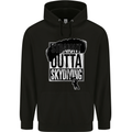 Straight Outta Skydiving Funny Freefall Childrens Kids Hoodie Black