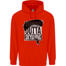Straight Outta Skydiving Funny Freefall Childrens Kids Hoodie Bright Red