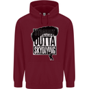 Straight Outta Skydiving Funny Freefall Childrens Kids Hoodie Maroon