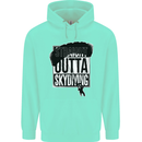 Straight Outta Skydiving Funny Freefall Childrens Kids Hoodie Peppermint