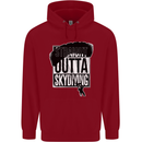 Straight Outta Skydiving Funny Freefall Childrens Kids Hoodie Red