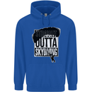 Straight Outta Skydiving Funny Freefall Childrens Kids Hoodie Royal Blue