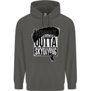 Straight Outta Skydiving Funny Freefall Childrens Kids Hoodie Storm Grey