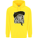 Straight Outta Skydiving Funny Freefall Childrens Kids Hoodie Yellow