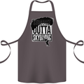 Straight Outta Skydiving Funny Freefall Cotton Apron 100% Organic Dark Grey