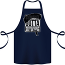 Straight Outta Skydiving Funny Freefall Cotton Apron 100% Organic Navy Blue