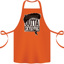 Straight Outta Skydiving Funny Freefall Cotton Apron 100% Organic Orange