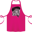 Straight Outta Skydiving Funny Freefall Cotton Apron 100% Organic Pink