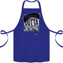 Straight Outta Skydiving Funny Freefall Cotton Apron 100% Organic Royal Blue