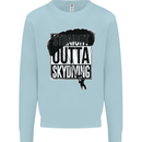 Straight Outta Skydiving Funny Freefall Kids Sweatshirt Jumper Light Blue