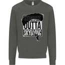 Straight Outta Skydiving Funny Freefall Kids Sweatshirt Jumper Storm Grey