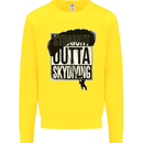 Straight Outta Skydiving Funny Freefall Kids Sweatshirt Jumper Yellow