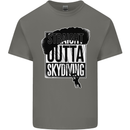 Straight Outta Skydiving Funny Freefall Kids T-Shirt Childrens Charcoal