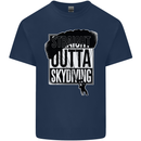 Straight Outta Skydiving Funny Freefall Kids T-Shirt Childrens Navy Blue