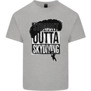 Straight Outta Skydiving Funny Freefall Kids T-Shirt Childrens Sports Grey