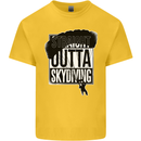 Straight Outta Skydiving Funny Freefall Kids T-Shirt Childrens Yellow
