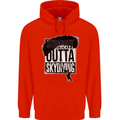 Straight Outta Skydiving Funny Freefall Mens 80% Cotton Hoodie Bright Red