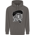 Straight Outta Skydiving Funny Freefall Mens 80% Cotton Hoodie Charcoal