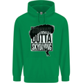 Straight Outta Skydiving Funny Freefall Mens 80% Cotton Hoodie Irish Green