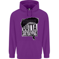 Straight Outta Skydiving Funny Freefall Mens 80% Cotton Hoodie Purple