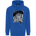 Straight Outta Skydiving Funny Freefall Mens 80% Cotton Hoodie Royal Blue