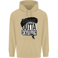 Straight Outta Skydiving Funny Freefall Mens 80% Cotton Hoodie Sand
