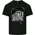 Straight Outta Skydiving Funny Freefall Mens Cotton T-Shirt Tee Top Black