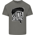 Straight Outta Skydiving Funny Freefall Mens Cotton T-Shirt Tee Top Charcoal