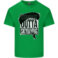 Straight Outta Skydiving Funny Freefall Mens Cotton T-Shirt Tee Top Irish Green
