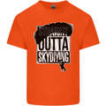 Straight Outta Skydiving Funny Freefall Mens Cotton T-Shirt Tee Top Orange