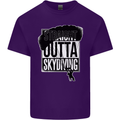Straight Outta Skydiving Funny Freefall Mens Cotton T-Shirt Tee Top Purple