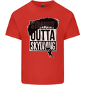 Straight Outta Skydiving Funny Freefall Mens Cotton T-Shirt Tee Top Red