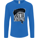 Straight Outta Skydiving Funny Freefall Mens Long Sleeve T-Shirt Royal Blue