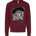 Straight Outta Skydiving Funny Freefall Mens Sweatshirt Jumper Maroon