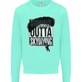 Straight Outta Skydiving Funny Freefall Mens Sweatshirt Jumper Peppermint