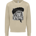 Straight Outta Skydiving Funny Freefall Mens Sweatshirt Jumper Sand