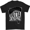 Straight Outta Skydiving Funny Freefall Mens T-Shirt Cotton Gildan Black