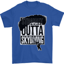 Straight Outta Skydiving Funny Freefall Mens T-Shirt Cotton Gildan Royal Blue