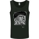 Straight Outta Skydiving Funny Freefall Mens Vest Tank Top Black