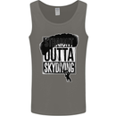 Straight Outta Skydiving Funny Freefall Mens Vest Tank Top Charcoal