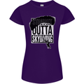 Straight Outta Skydiving Funny Freefall Womens Petite Cut T-Shirt Purple