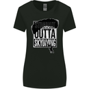 Straight Outta Skydiving Funny Freefall Womens Wider Cut T-Shirt Black