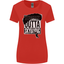 Straight Outta Skydiving Funny Freefall Womens Wider Cut T-Shirt Red