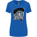 Straight Outta Skydiving Funny Freefall Womens Wider Cut T-Shirt Royal Blue